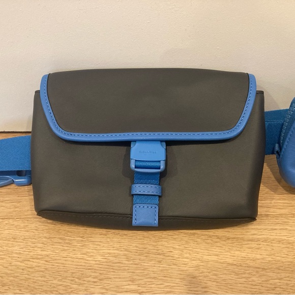 Coach Rider Double Belt Bag Blue NWT - Picture 2 of 12